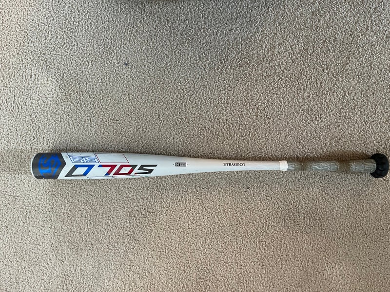 Used BBCOR Certified Louisville Slugger Alloy Solo 619 Bat (-3) 30 oz 33", Terrific Shape