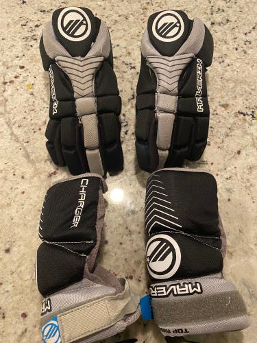 Used Maverik 12" Charger Lacrosse Gloves And Arms Jr Medium
