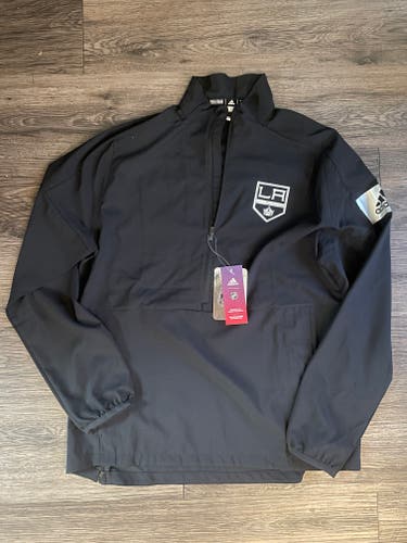 LA Kings Black Adult Women's New Medium Adidas Quarter-Zip