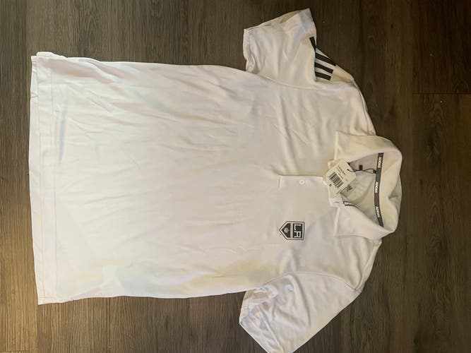 LA Kings White New Men's Adult Small Adidas Polo