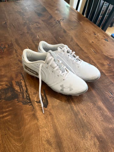 Under Armour White Nitro Cleats