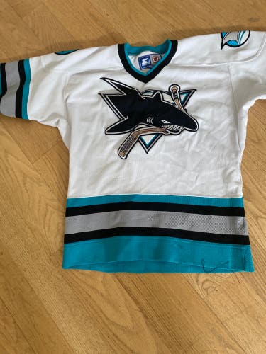 White Small / Medium San Jose Sharks game jersey