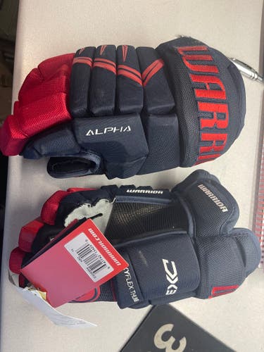 Warrior Alpha DX3 Senior Hockey Gloves Navy/Red