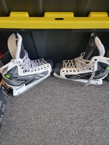 Senior Reebok White k pump Hockey Skates Regular Width Size 10