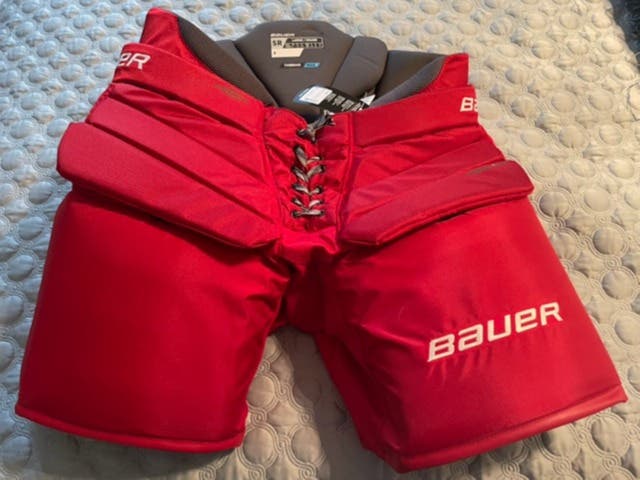 Bauer S20 Senior Elite Hockey Goalie Pants Large Red  "NEW/W TAGS"