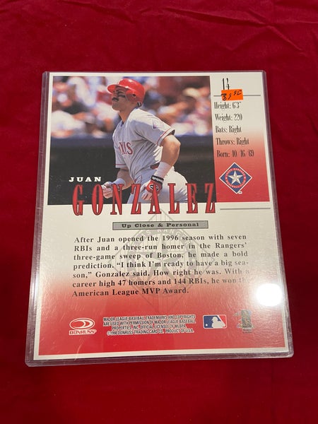 Lot Detail - 2001 Juan Gonzalez Game Used & Signed Cleveland