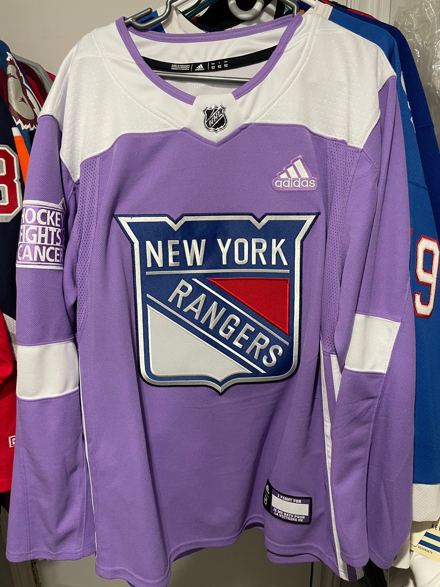 New Jersey Devils adidas Hockey Fights Cancer Practice Jersey - Black