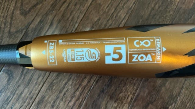 Used USSSA Certified DeMarini Composite Zoa Bat (-5)26 oz 31"