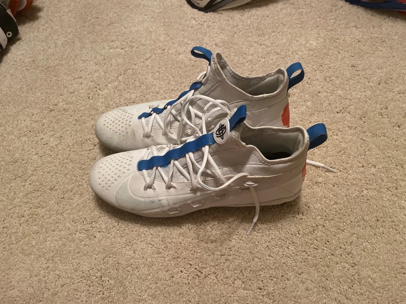 White Men's Molded Cleats High Top Huarache