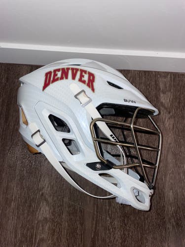 Denver Pioneers White/Home Warrior Burn Helmet
