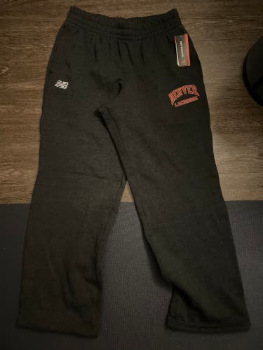Denver Pioneers Lacrosse Team Issued Dark Grey Sweat Bottoms (L)
