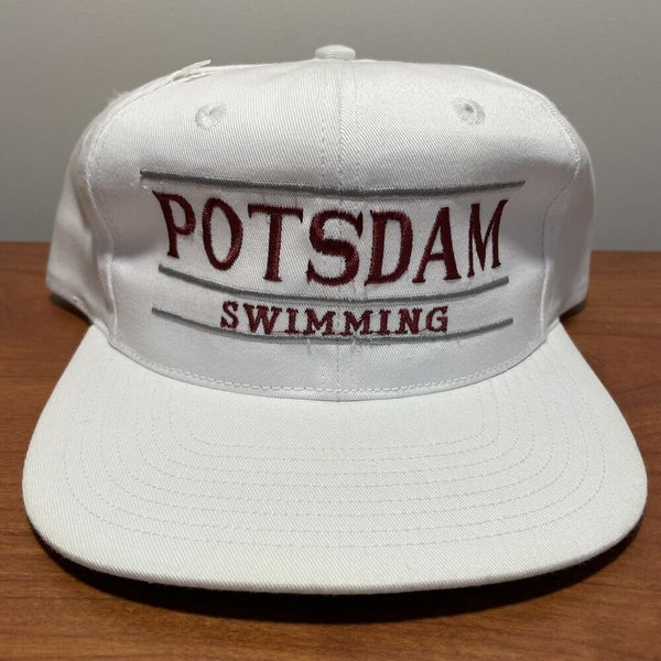 SUNY Potsdam Hat Baseball Cap Snapback Split Bar NCAA Swimming Vintage USA Retro