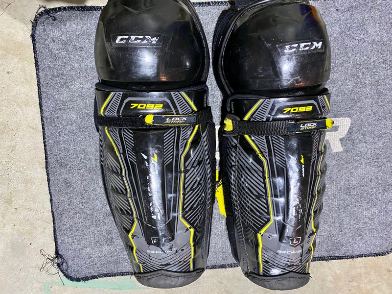 Used CCM Tacks 7092 Shin Pads 13s