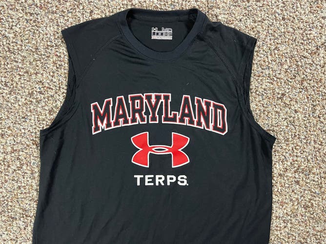 New Under Armour Maryland Shirt Terps Medium Black