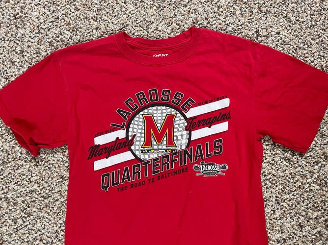 Maryland Championship Lacrosse Shirt Red Size Small