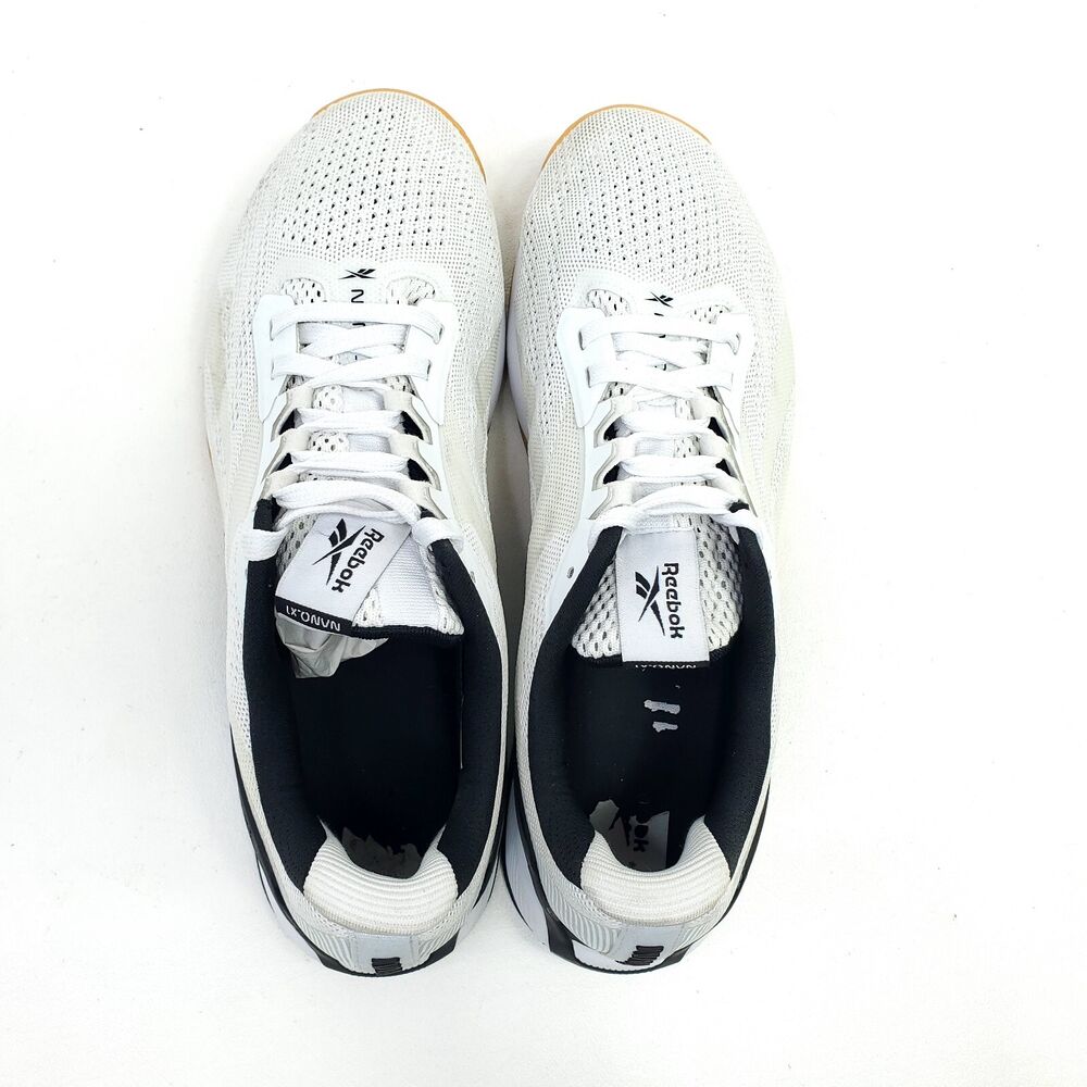 Reebok Mens Nano X1 Shoes Size 10.5 White Gum Gym Training Sneakers FZ0634  | SidelineSwap