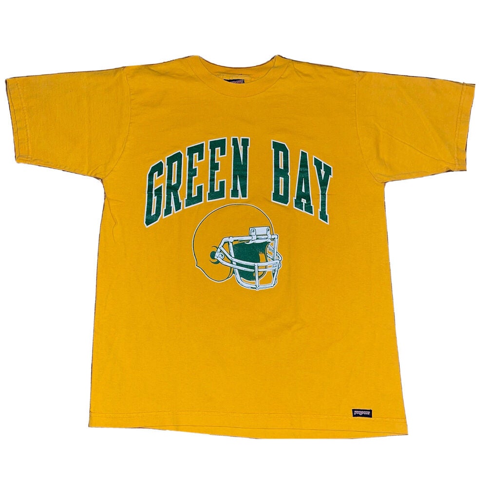 Vintage Distressed Green Bay Packers NFL Football T Shirt Salem Big Logo  Helmet