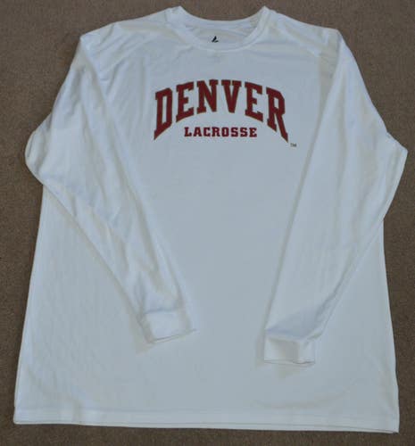 Denver Pioneers Lacrosse Team Issued Long Sleeve Training Work Out Shirt XL