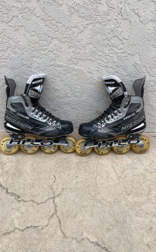 Used Mission Size 6.5 Inhaler NLS3 Inline Skates