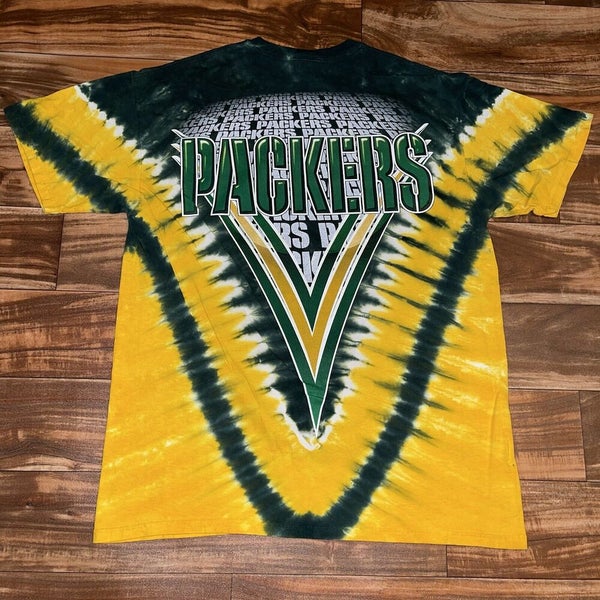 Green Bay Packers Majestic Vintage Green Tie Dye T-Shirt