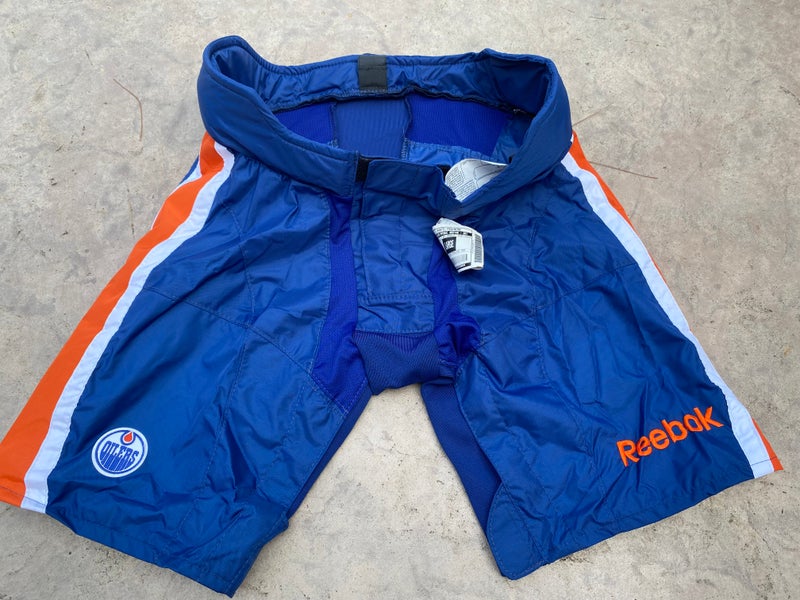 Reebok 9K PP90 Pro Stock Pants Shell Large Edmonton Oilers Royal Blue 8338