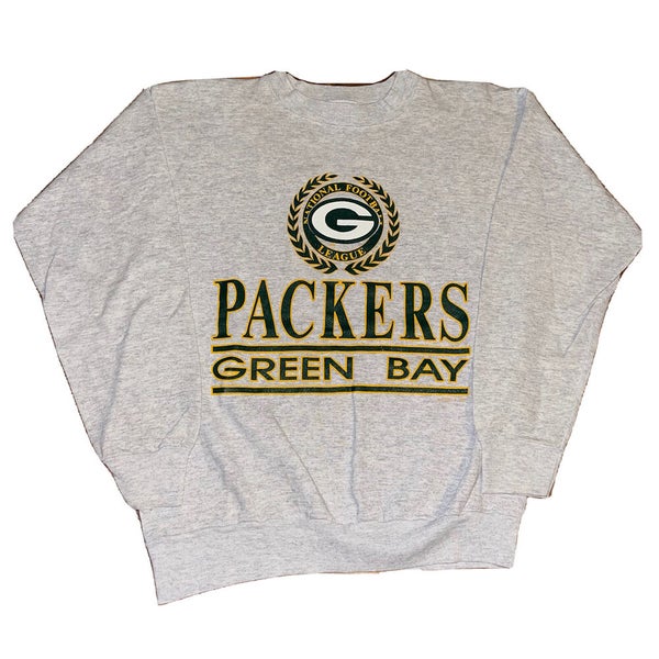 Vintage 90s Green Bay Packers Logo 7 Crewneck Sweatshirt Size M/L