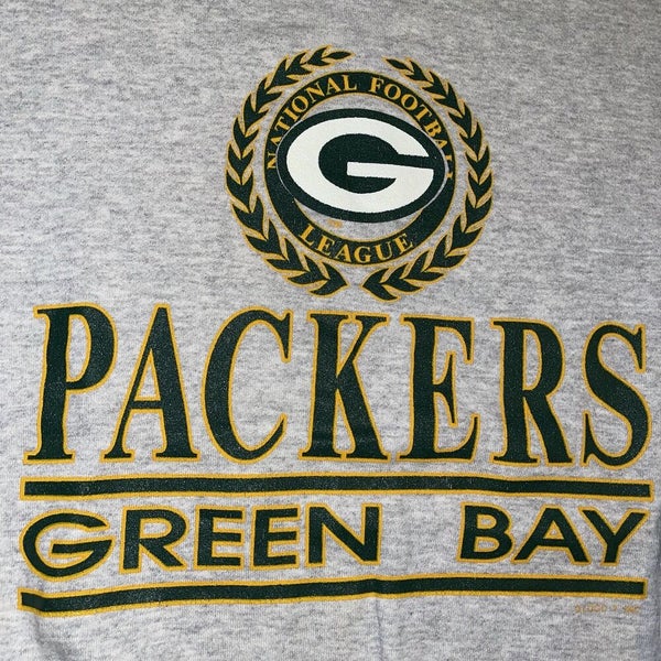 deadmansupplyco Vintage Packers Logo with 'Packers' Text (Yellow) Crewneck Sweatshirt