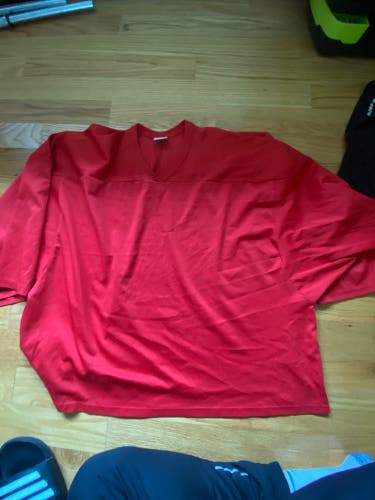 Red CCM Goalie Cut Practice Jersey