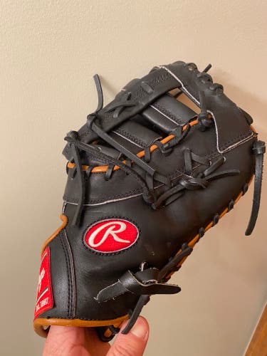 Black High School/College Heart of the Hide 13 inch First Base Glove