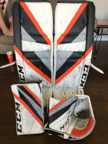 CCM EFLEX 5 Pro Goalie Pads, Glove, & Blocker Set - 35+2.5