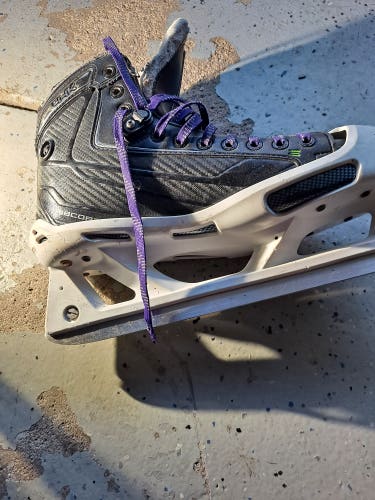 Senior Used CCM RibCor 44K Hockey Goalie Skates Extra Wide Width Size 8.5