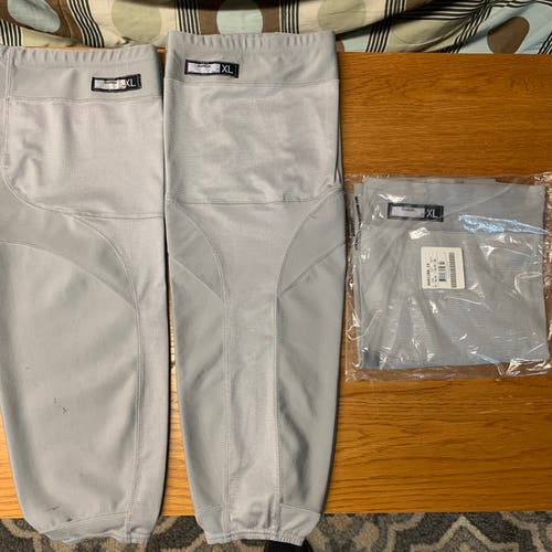 Reebok XL Gray Practice Pro Stock Hockey Socks, 3 Pairs New/Used