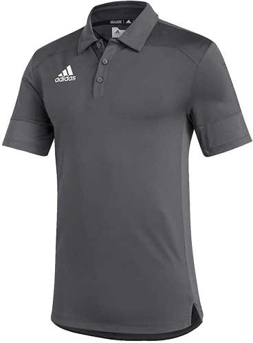 NWT Adidas Under The Lights Men's Coach's Polo Grey/White Size Small