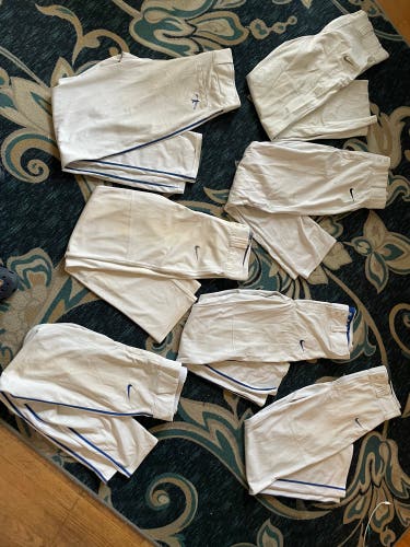 White Used Medium Nike Game Pants