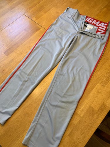 Boy's Used XL Nike Baseball Game Pants - Gray