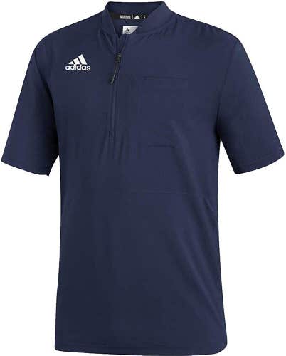 NWT Adidas Under The Lights Quarter Zip Men's Short Sleeve Top Navy Size Small