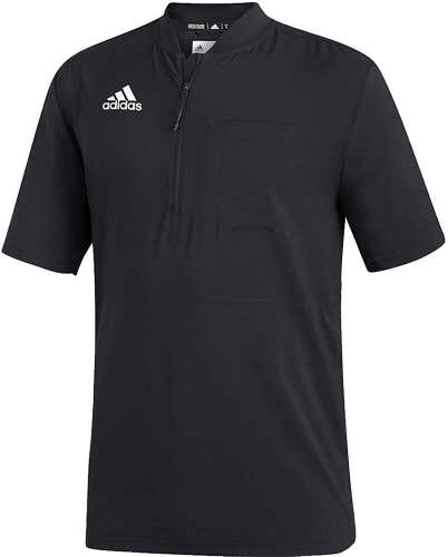 NWT Adidas Under The Lights Quarter Zip Men's Short Sleeve Top Black Size Small