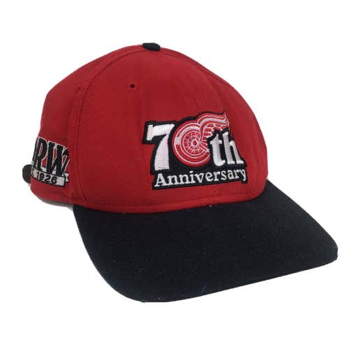 Vintage 2001 Detroit Red Wings 75th Anniversary Season Strapback Hat New Era
