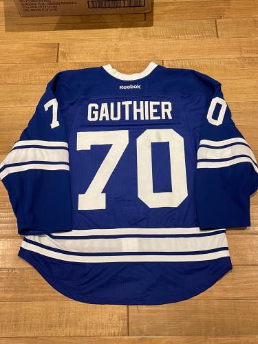 Frederik Gauthier 2015-16 Toronto Maple Leafs 1967 Style Team Game Issued Jersey 58