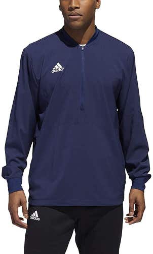 NWT Adidas Long Sleeve Men's Quarter Zip Pullover Navy Blue Size XXL