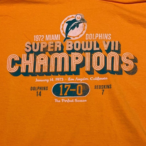 Miami Dolphins T Shirt Men Large Adult Reebok NFL Football Super Bowl 1972  Retro