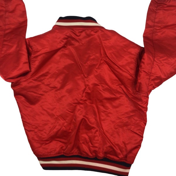 Vintage 80s Chicago Bulls Starter Jacket Mens L Satin NBA Basketball Red  USA