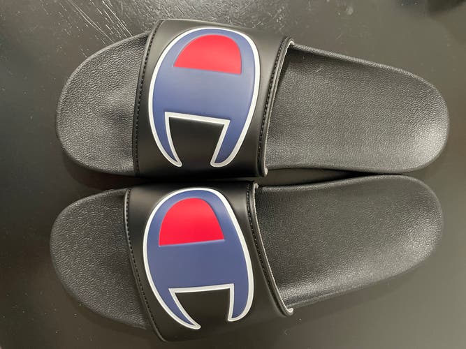 Black Adult Men's New Size 12 (Women's 13) Champion Sandals