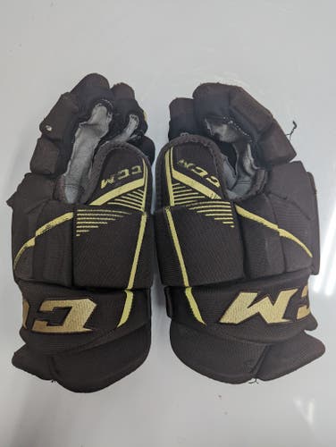Used CCM HGPJS Gloves 14" - Brown/Cream - AHL (UG910B)