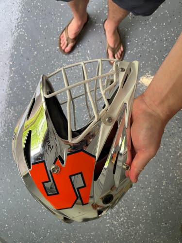 Syracuse lacrosse chrome helmet