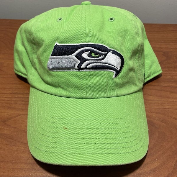 Seattle Seahawks Hat Baseball Cap Fitted NFL Football 47 XL Neon Green Dad Mens