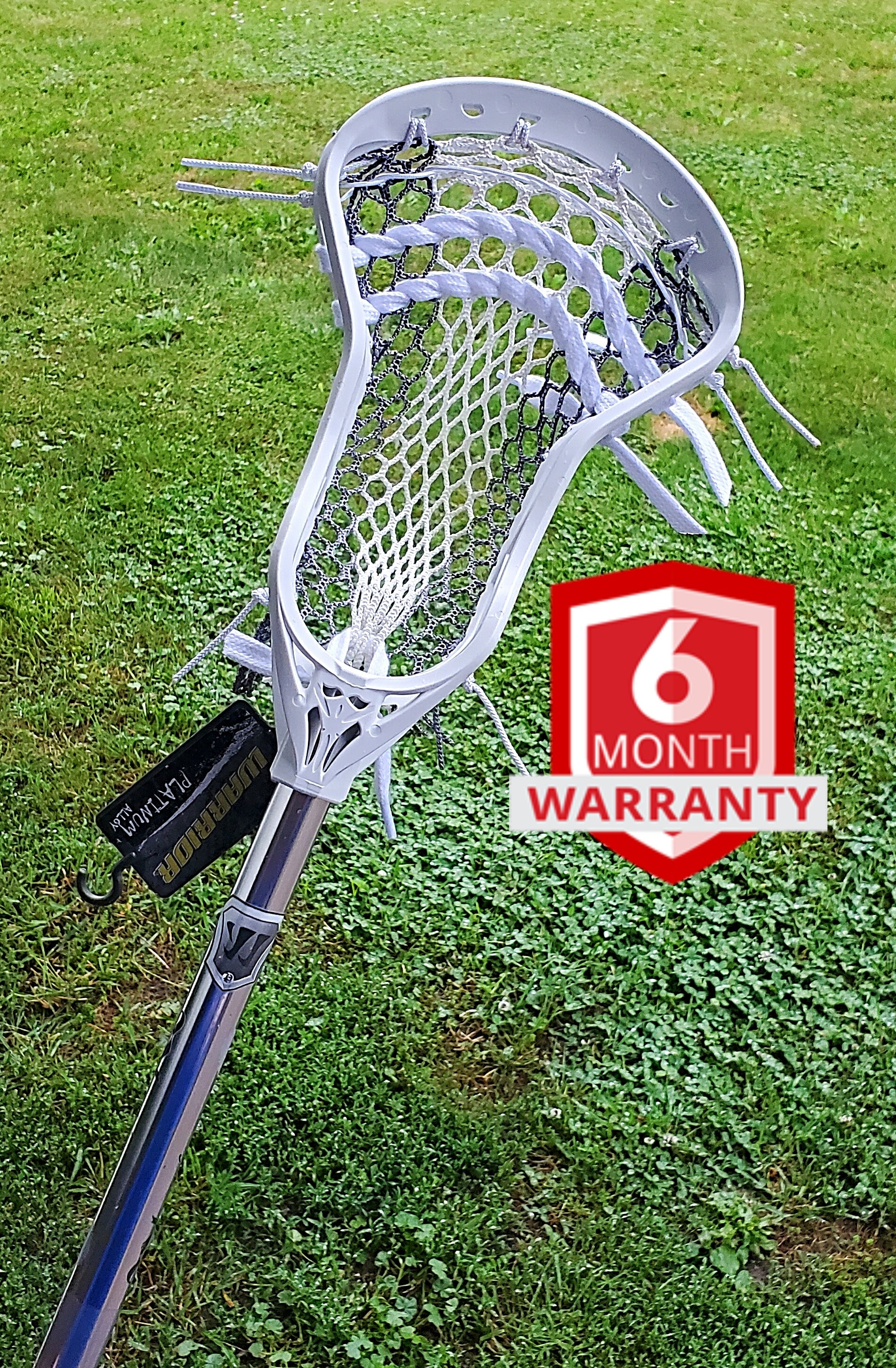 New Defensive COMPLETE CUSTOM Lacrosse Stick Head Hand Strung w/ Mid High Pocket 
