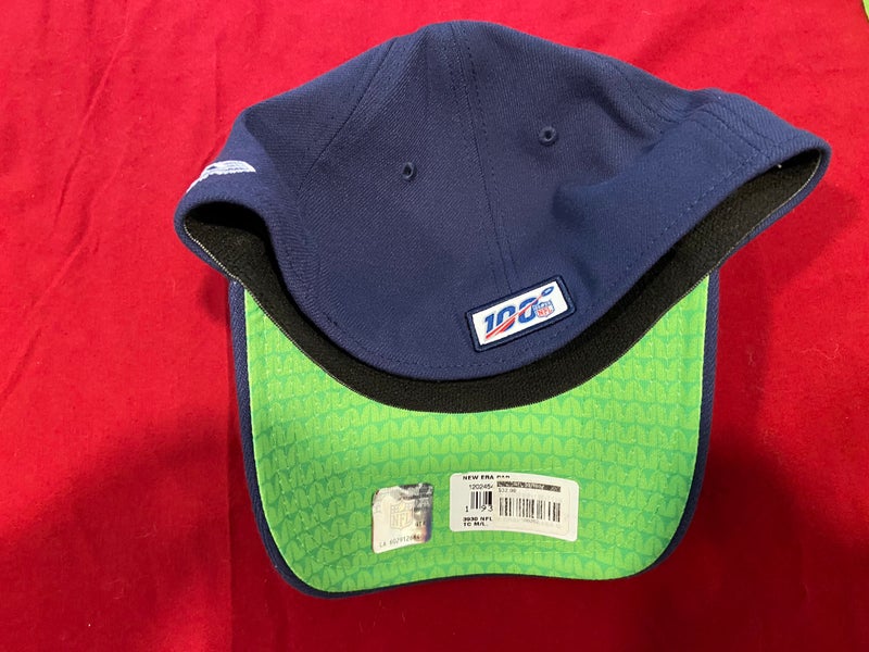 Seattle Seahawks New Era Green/ Blue 39Thirty Fitted Hat Size Medium/Large  NFL