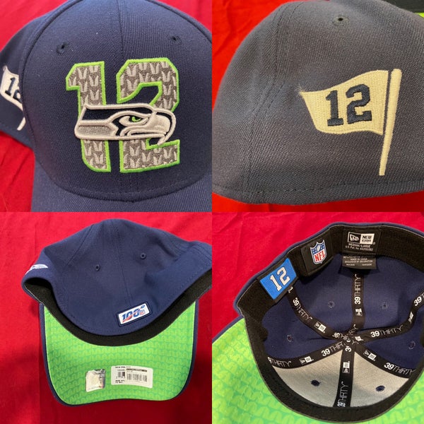 New Era Seattle Seahawks 12th Man Flag Fitted Low Profile Hat Cap Draft Day