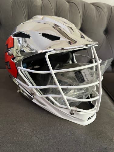 Syracuse Team Issued STX Rival Helmet - Chrome